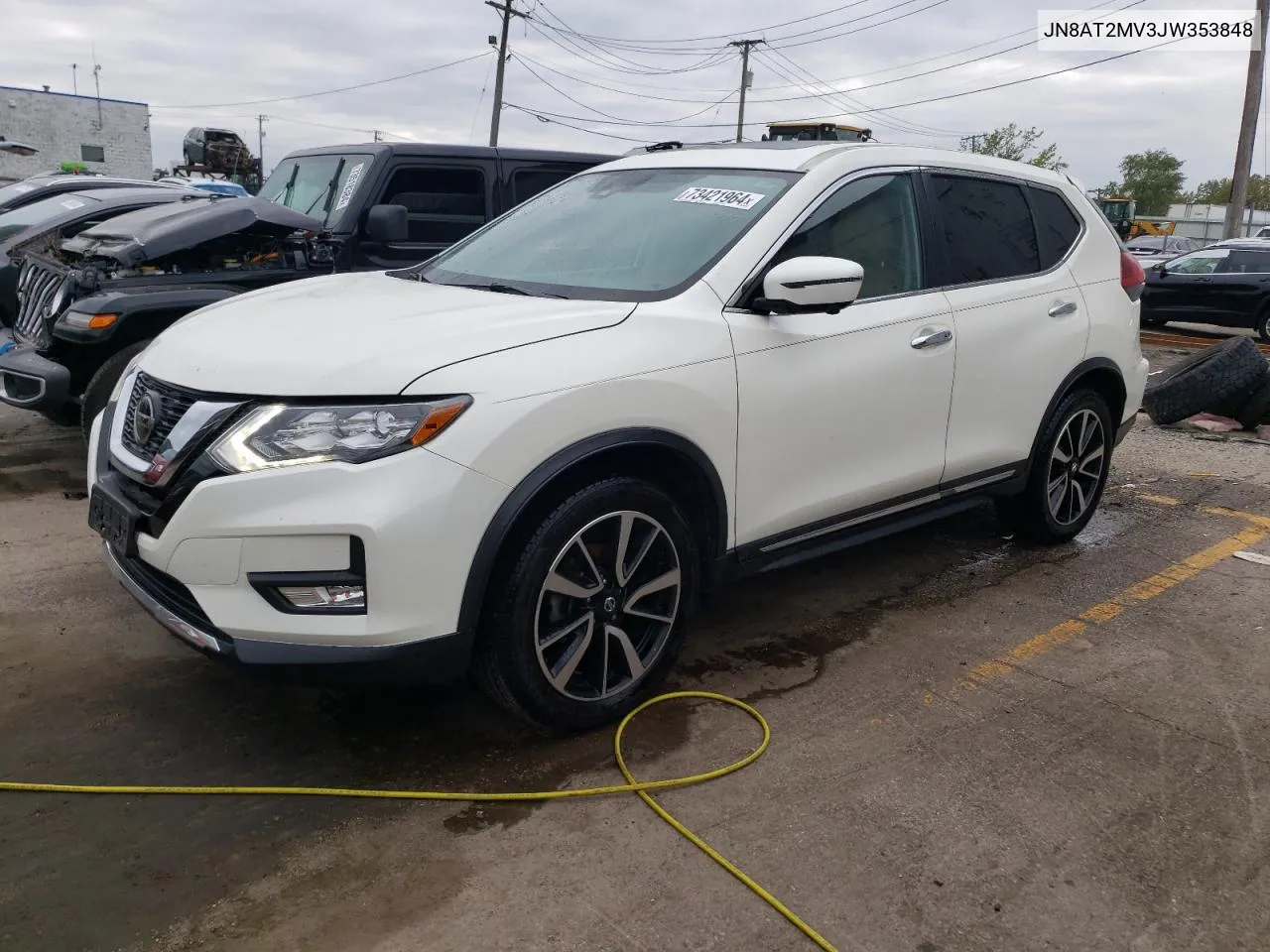 2018 Nissan Rogue S VIN: JN8AT2MV3JW353848 Lot: 73421964