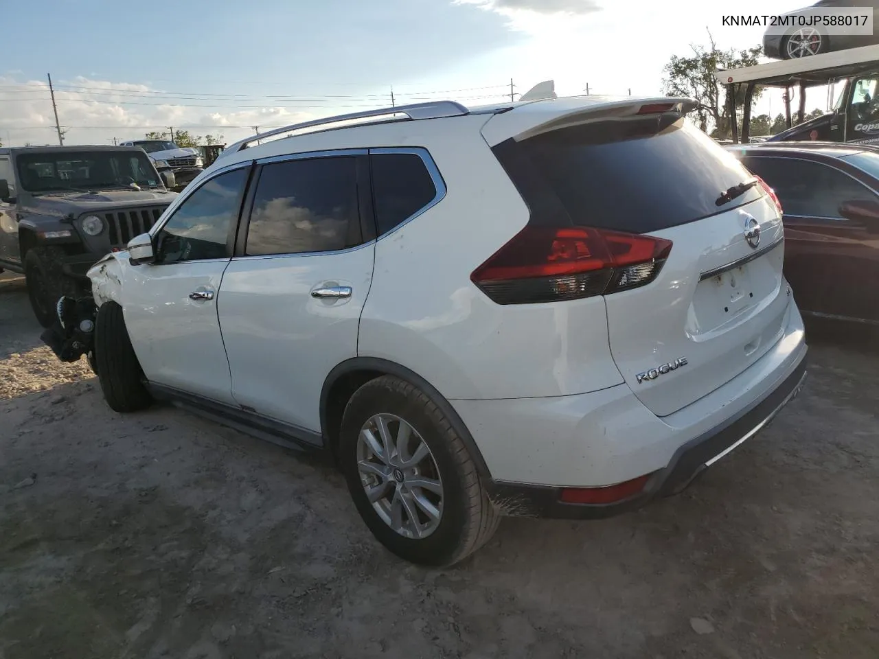 2018 Nissan Rogue S VIN: KNMAT2MT0JP588017 Lot: 73931234