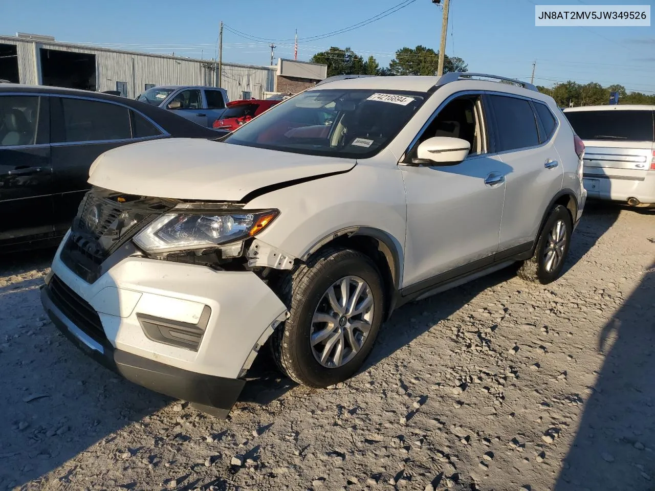 2018 Nissan Rogue S VIN: JN8AT2MV5JW349526 Lot: 74216694