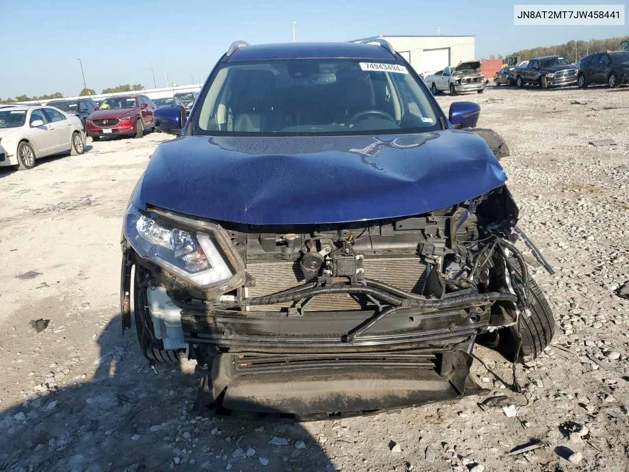 2018 Nissan Rogue S VIN: JN8AT2MT7JW458441 Lot: 74943494