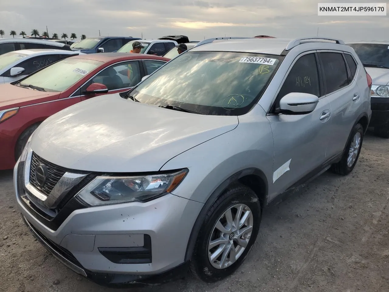 2018 Nissan Rogue S VIN: KNMAT2MT4JP596170 Lot: 75637794