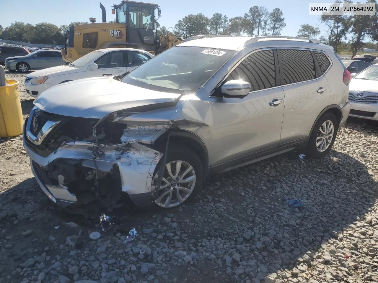 2018 Nissan Rogue S VIN: KNMAT2MT7JP564992 Lot: 75651204