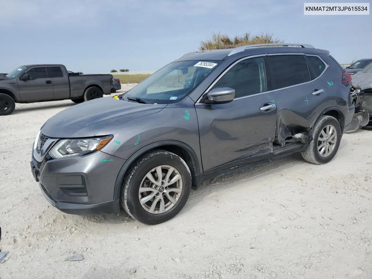 2018 Nissan Rogue S VIN: KNMAT2MT3JP615534 Lot: 76295204