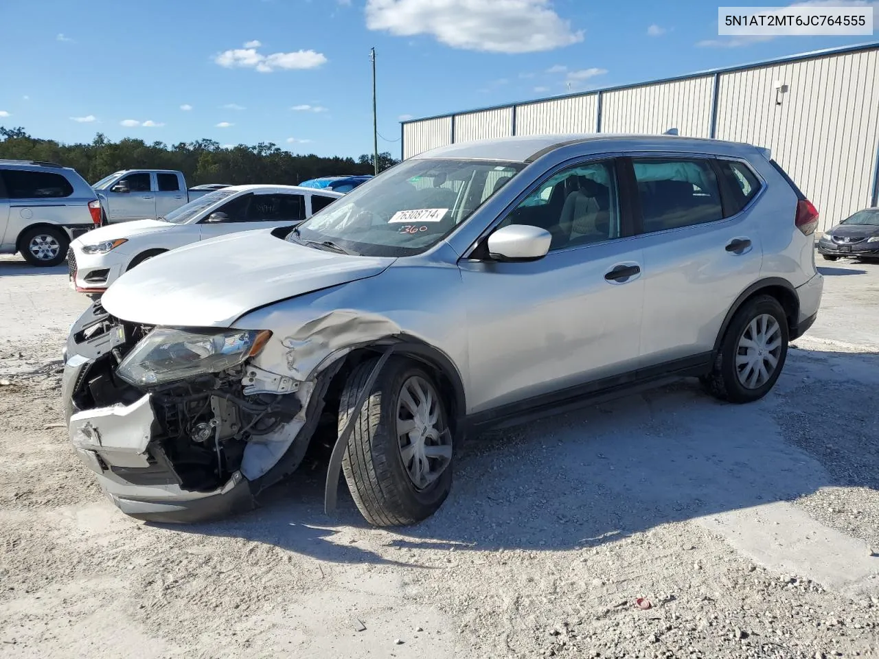 2018 Nissan Rogue S VIN: 5N1AT2MT6JC764555 Lot: 76308714