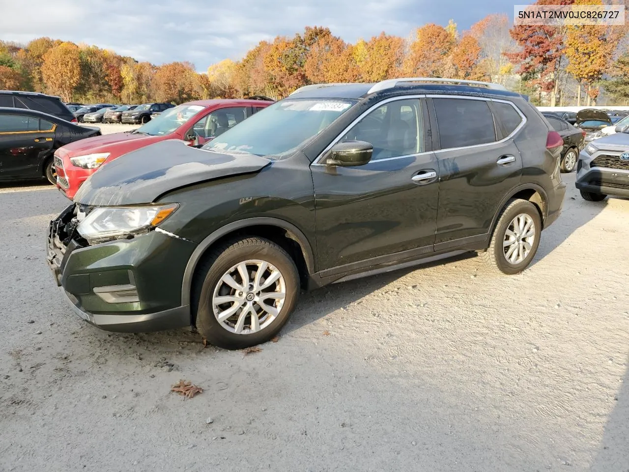 2018 Nissan Rogue S VIN: 5N1AT2MV0JC826727 Lot: 77661834