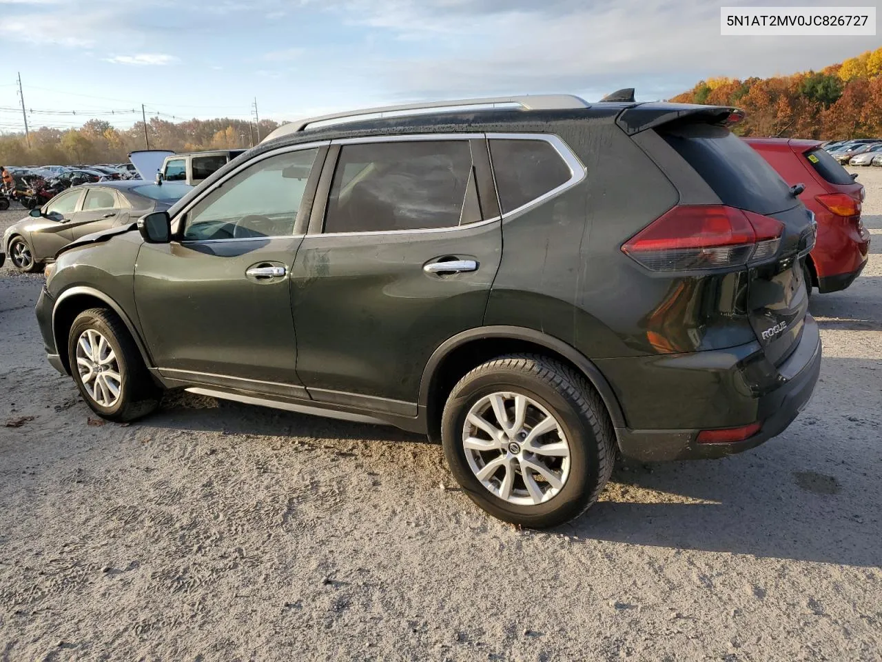 2018 Nissan Rogue S VIN: 5N1AT2MV0JC826727 Lot: 77661834