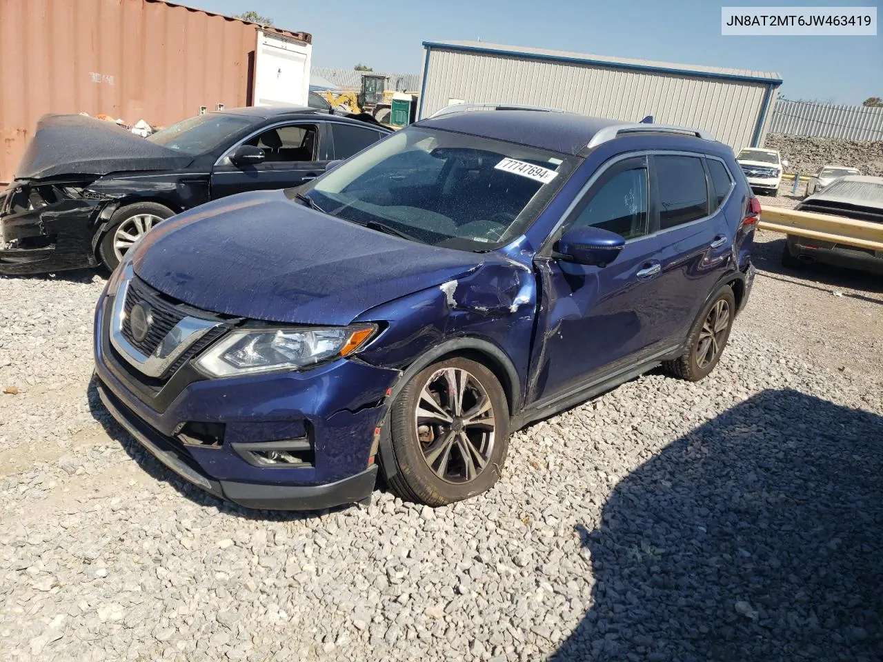 2018 Nissan Rogue S VIN: JN8AT2MT6JW463419 Lot: 77747694