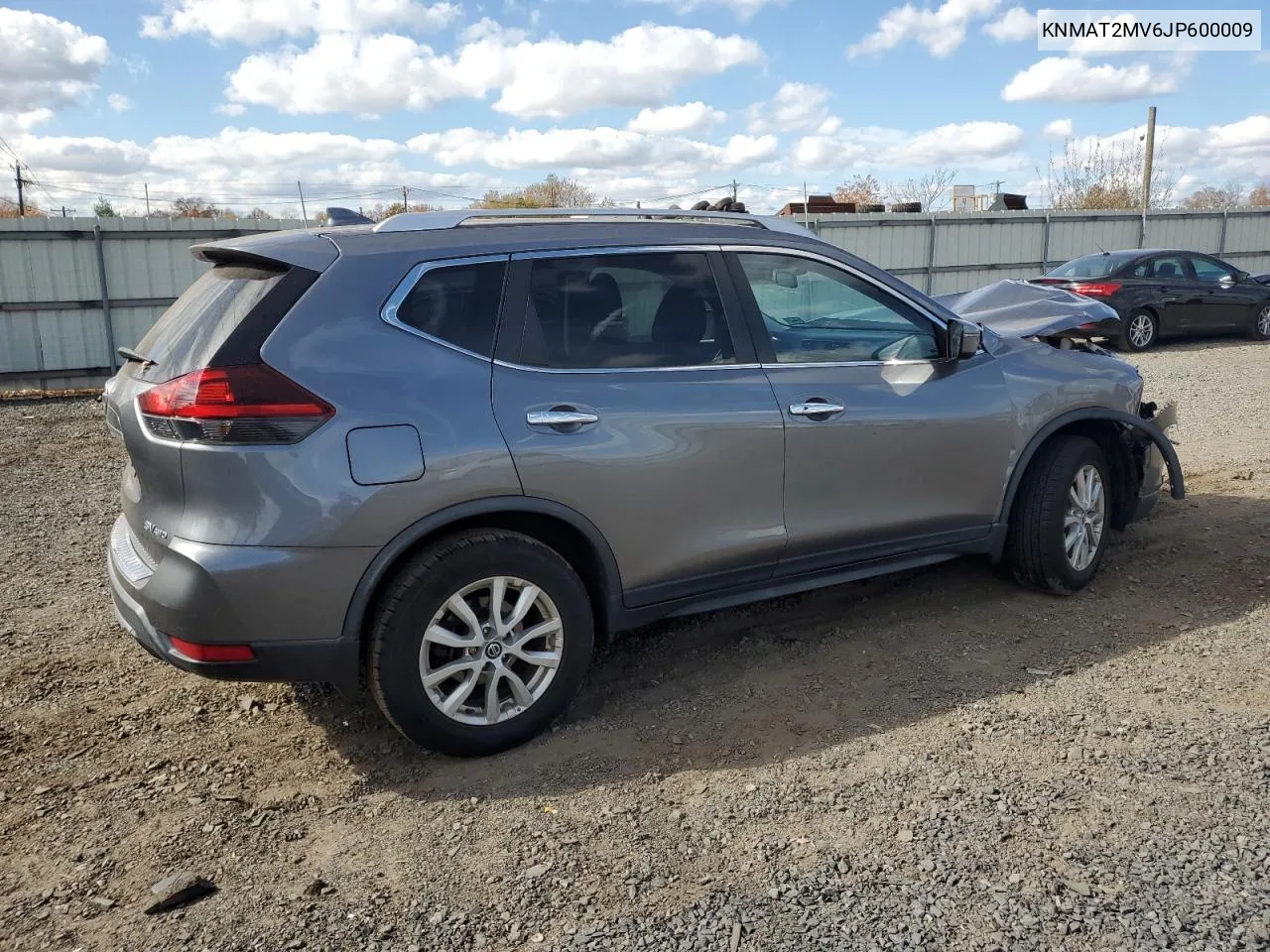 2018 Nissan Rogue S VIN: KNMAT2MV6JP600009 Lot: 77901934