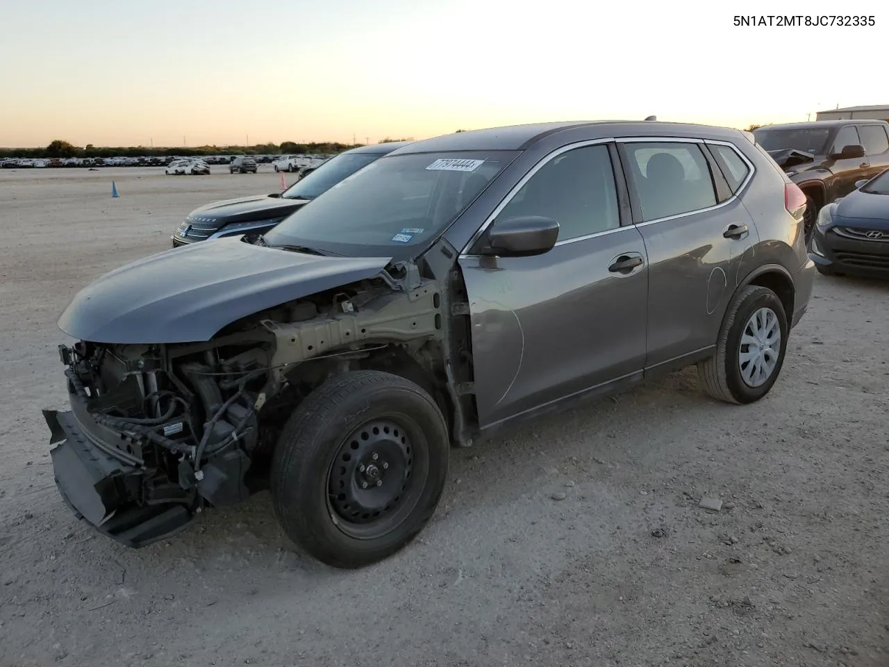 2018 Nissan Rogue S VIN: 5N1AT2MT8JC732335 Lot: 77974444