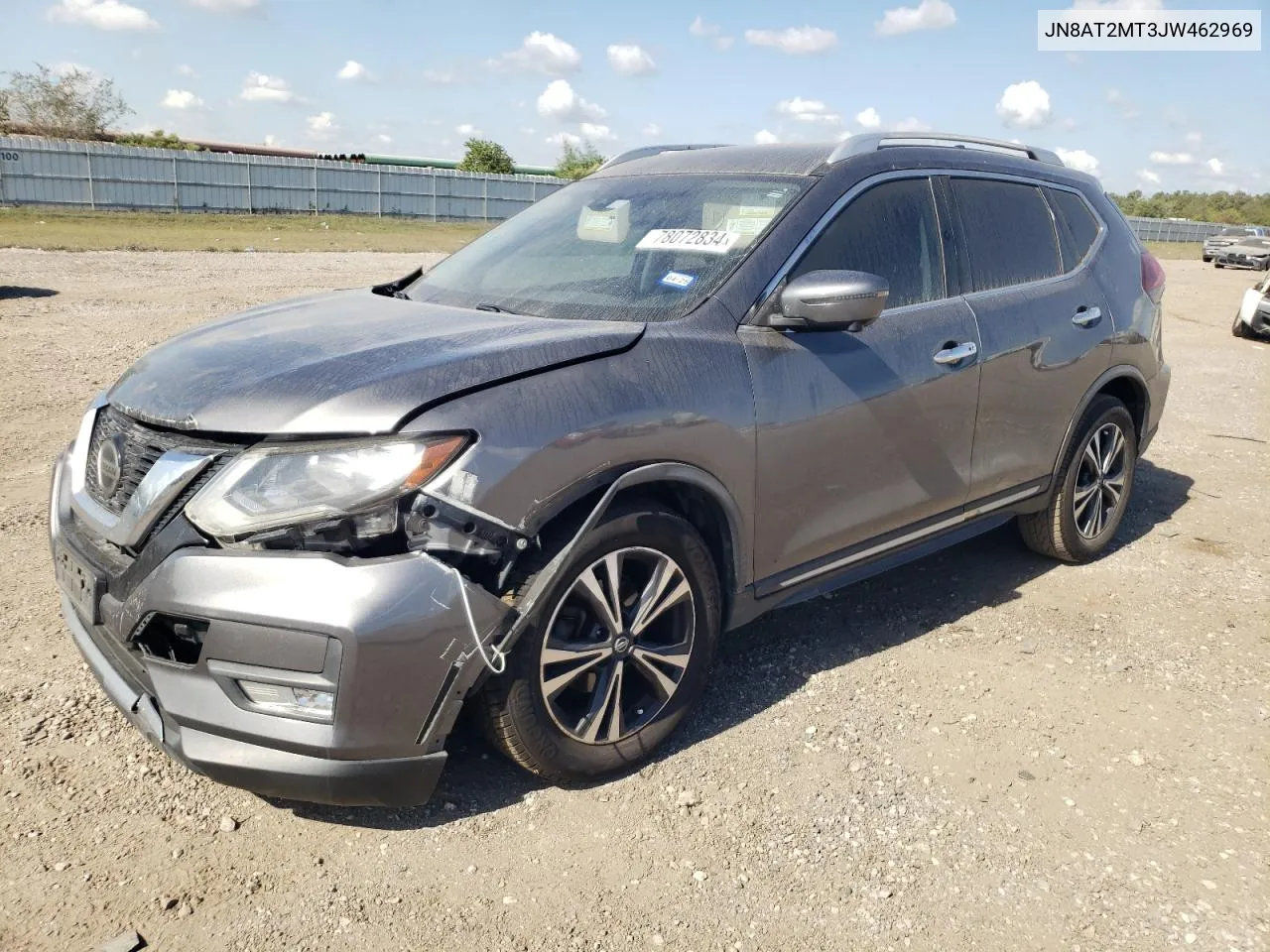 2018 Nissan Rogue S VIN: JN8AT2MT3JW462969 Lot: 78072834