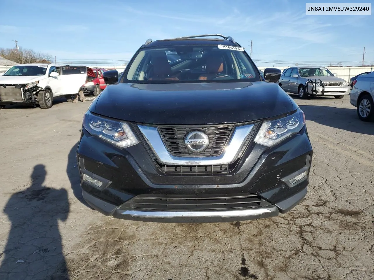 2018 Nissan Rogue S VIN: JN8AT2MV8JW329240 Lot: 78166194