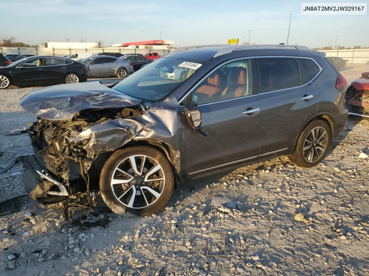 2018 Nissan Rogue S VIN: JN8AT2MV2JW329167 Lot: 78181894