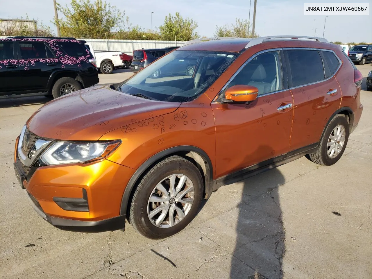 2018 Nissan Rogue S VIN: JN8AT2MTXJW460667 Lot: 78832504