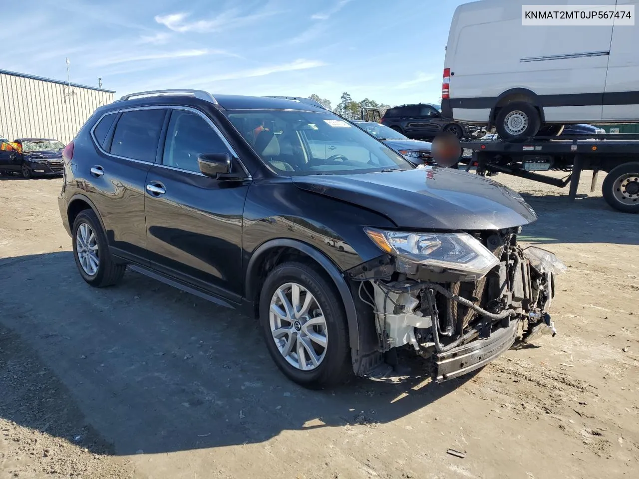 2018 Nissan Rogue S VIN: KNMAT2MT0JP567474 Lot: 80535704