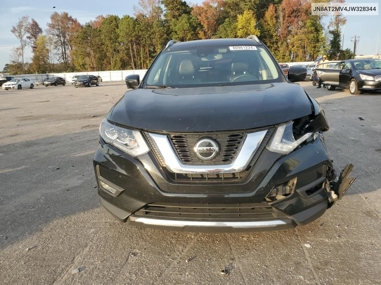 2018 Nissan Rogue S VIN: JN8AT2MV4JW328344 Lot: 80981224