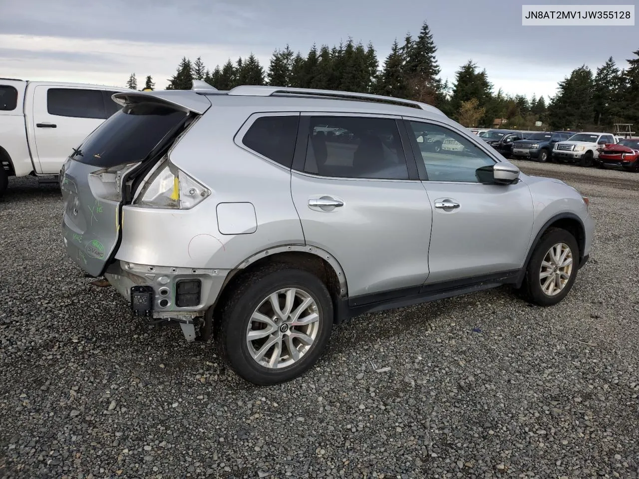 2018 Nissan Rogue S VIN: JN8AT2MV1JW355128 Lot: 81372014