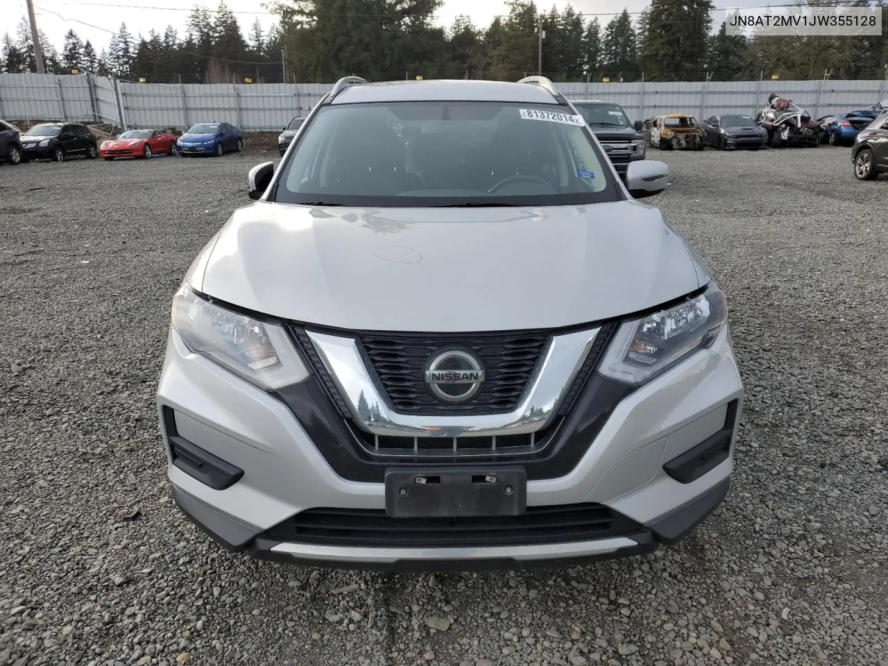 2018 Nissan Rogue S VIN: JN8AT2MV1JW355128 Lot: 81372014