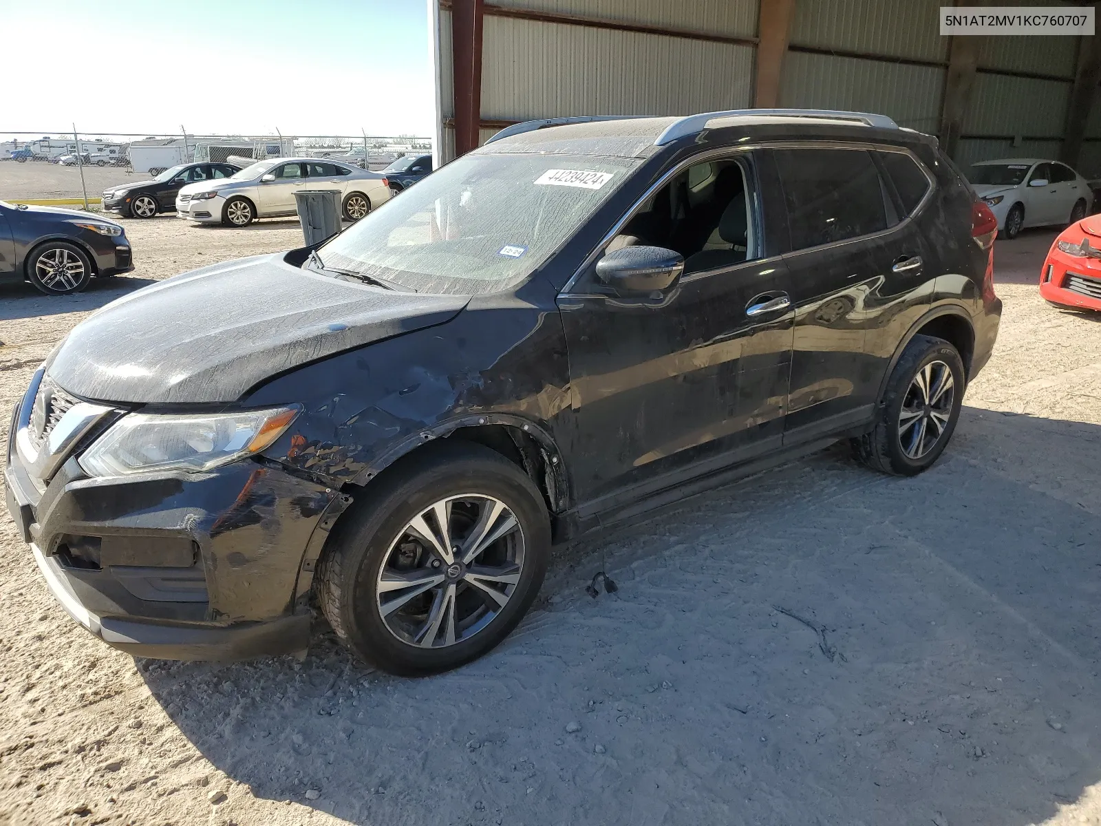 2019 Nissan Rogue S VIN: 5N1AT2MV1KC760707 Lot: 44239424