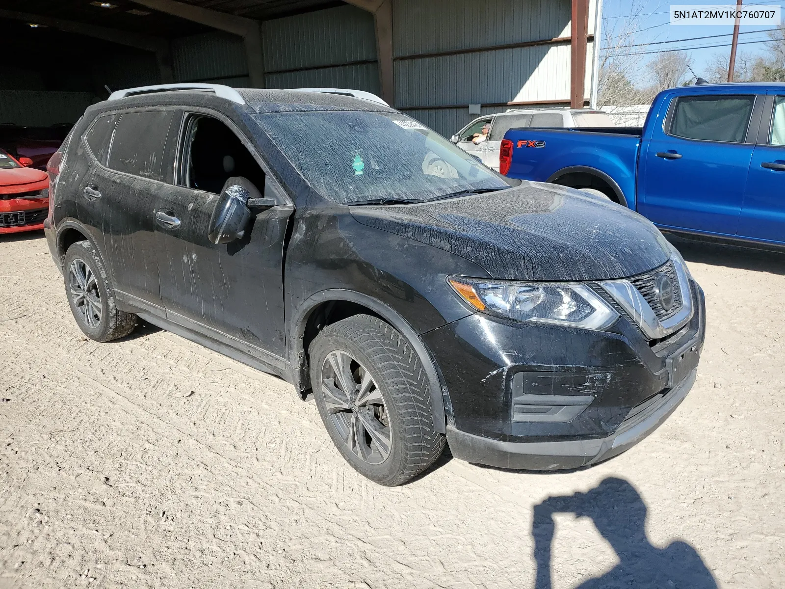 2019 Nissan Rogue S VIN: 5N1AT2MV1KC760707 Lot: 44239424