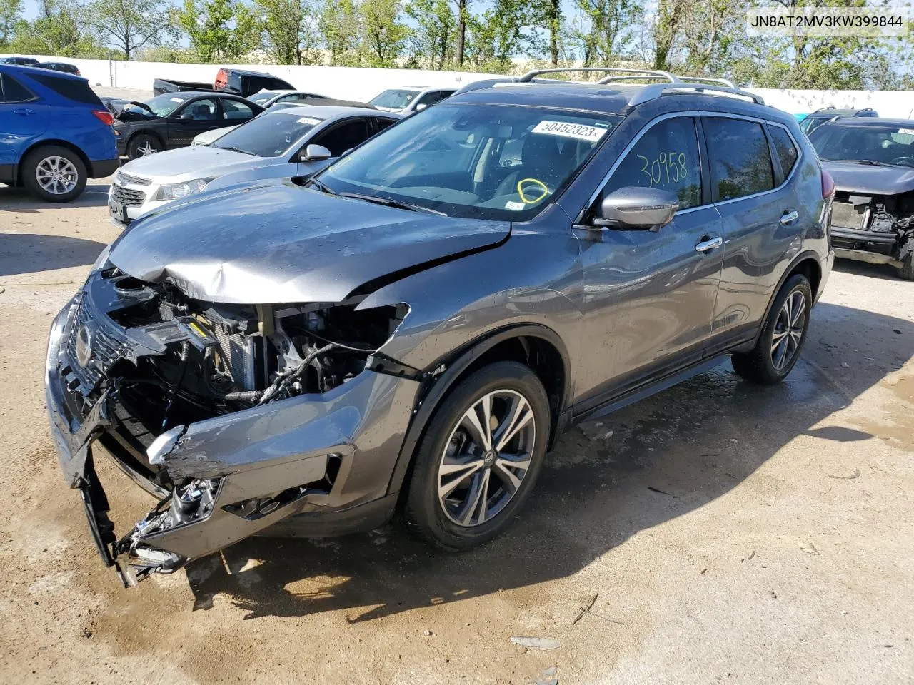 2019 Nissan Rogue S VIN: JN8AT2MV3KW399844 Lot: 50452323