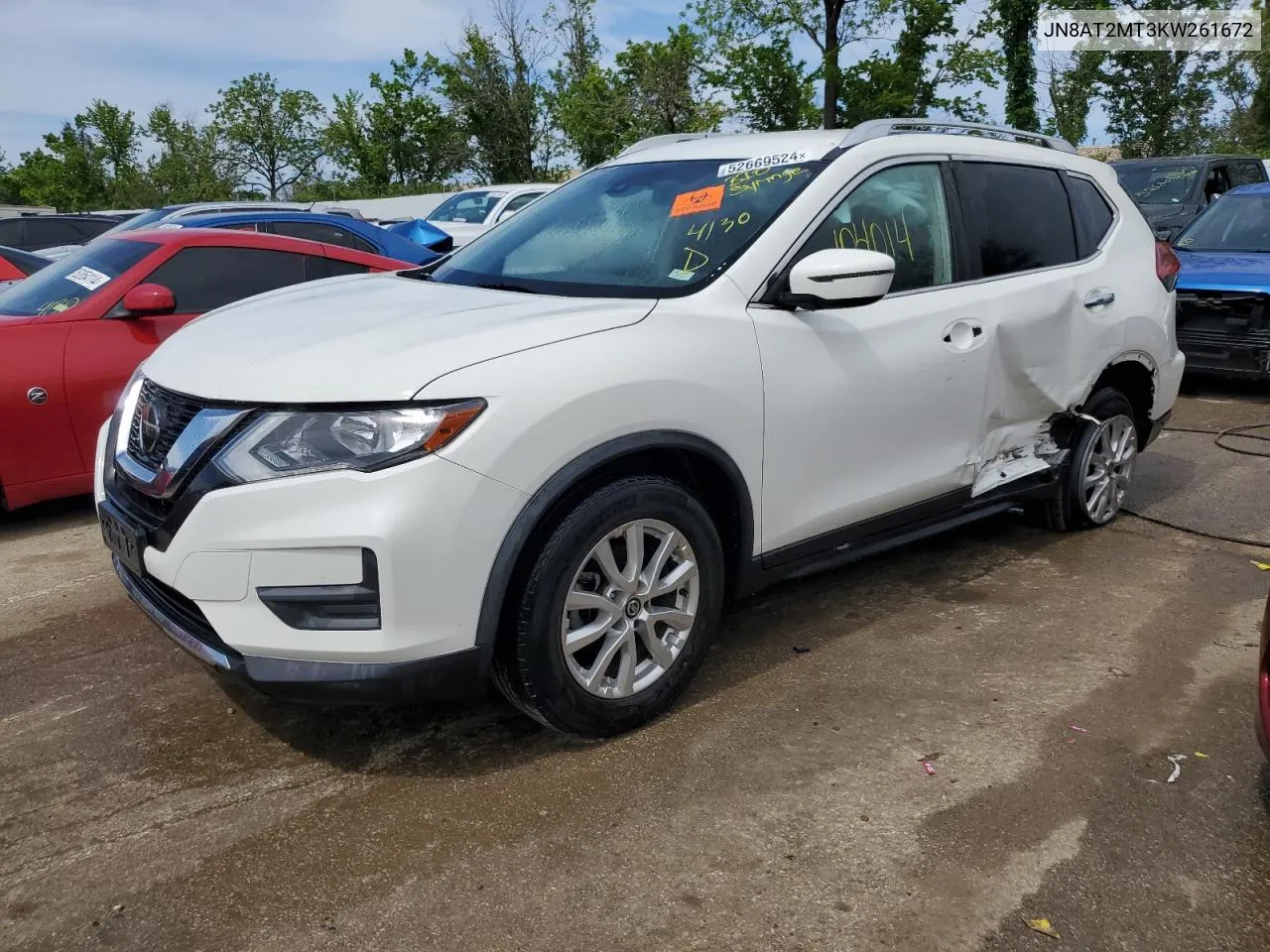 2019 Nissan Rogue S VIN: JN8AT2MT3KW261672 Lot: 52669524