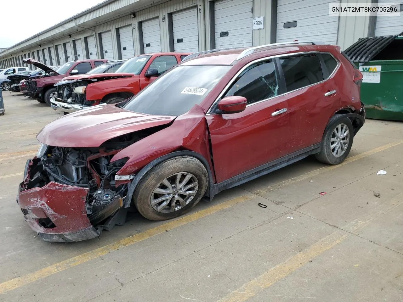 2019 Nissan Rogue S VIN: 5N1AT2MT8KC705296 Lot: 54529874