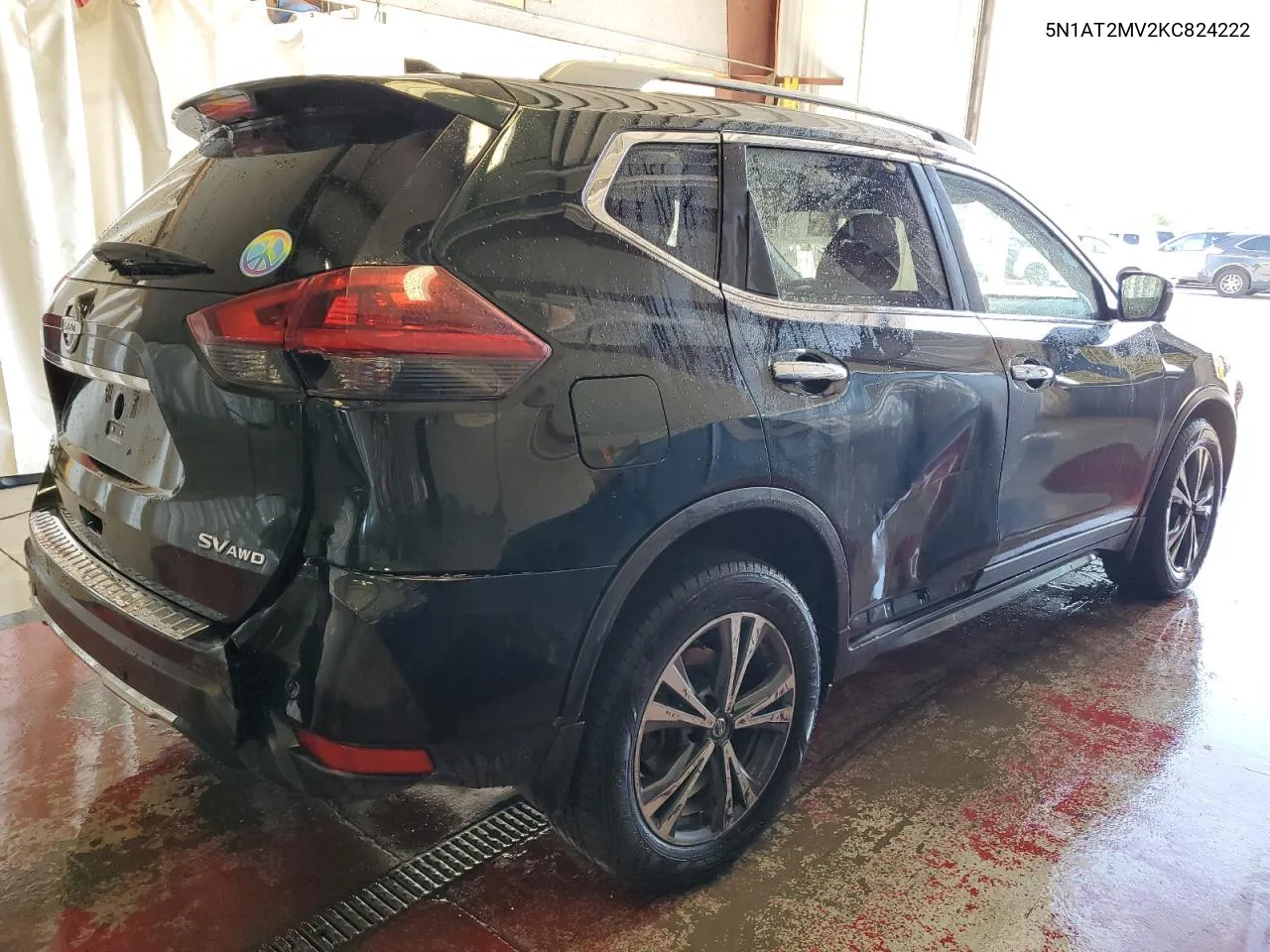 2019 Nissan Rogue S VIN: 5N1AT2MV2KC824222 Lot: 55840314