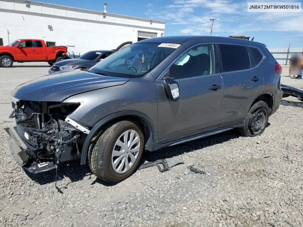 2019 Nissan Rogue S VIN: JN8AT2MT8KW501816 Lot: 57134684