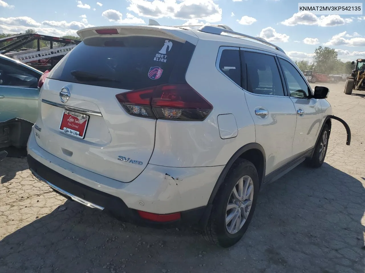 2019 Nissan Rogue S VIN: KNMAT2MV3KP542135 Lot: 57332114