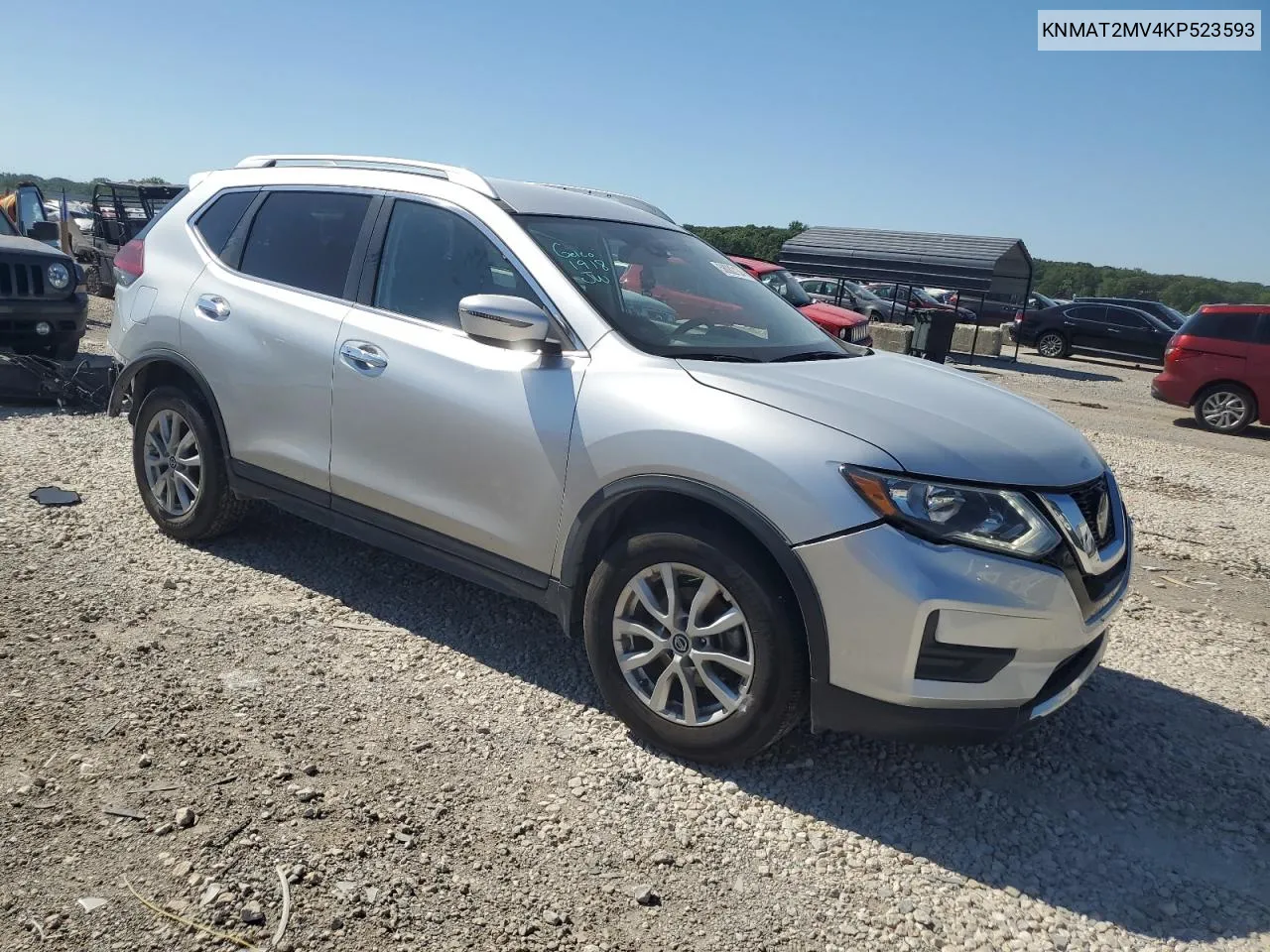 2019 Nissan Rogue S VIN: KNMAT2MV4KP523593 Lot: 58082134