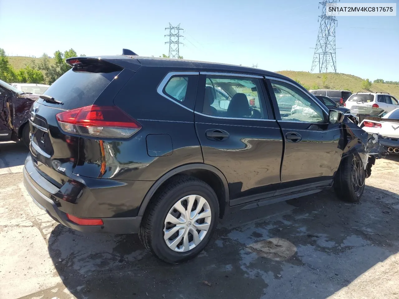 2019 Nissan Rogue S VIN: 5N1AT2MV4KC817675 Lot: 58106854