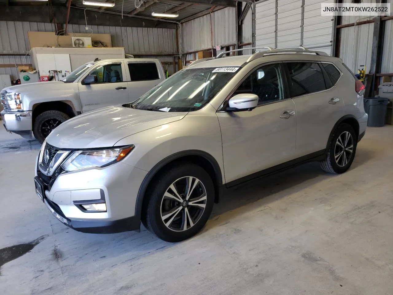 2019 Nissan Rogue S VIN: JN8AT2MT0KW262522 Lot: 58113444