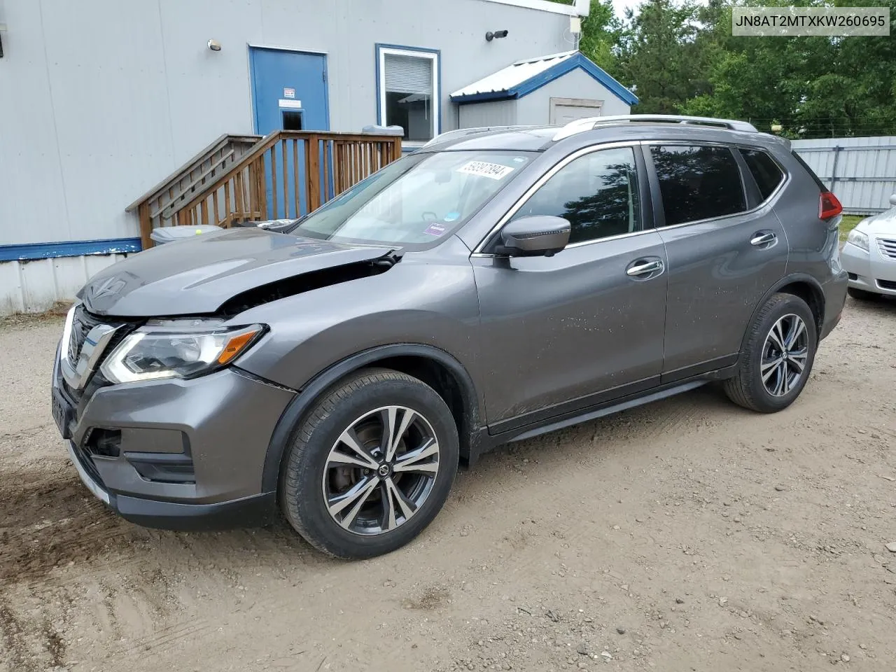 2019 Nissan Rogue S VIN: JN8AT2MTXKW260695 Lot: 59397894