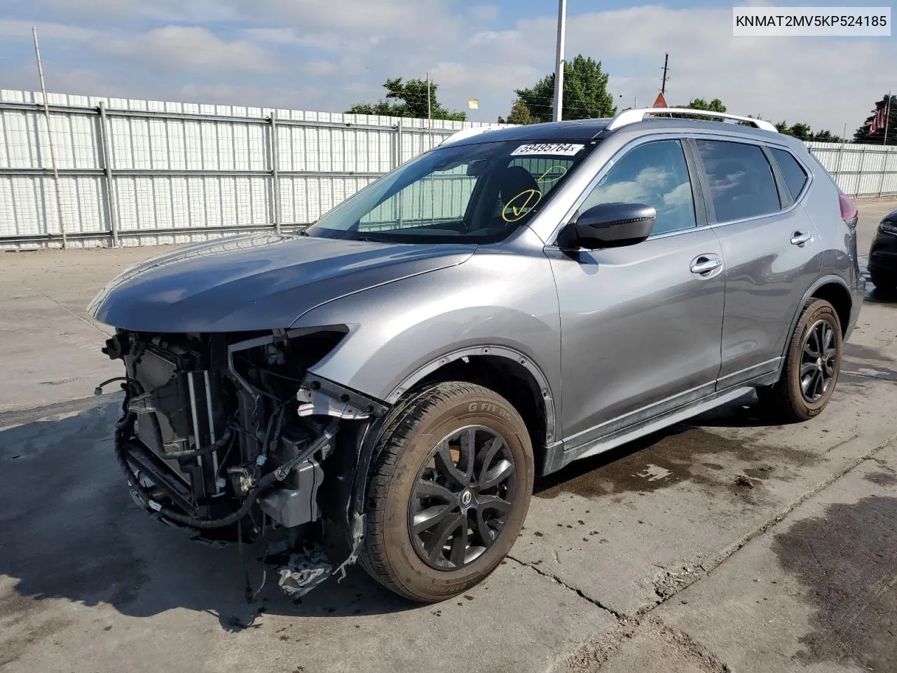 2019 Nissan Rogue S VIN: KNMAT2MV5KP524185 Lot: 59495764