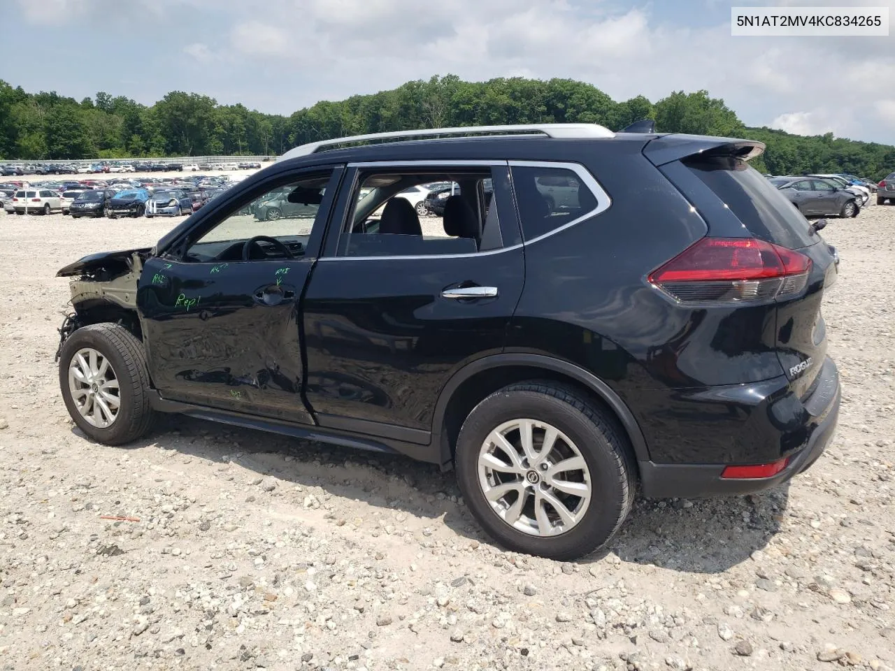 2019 Nissan Rogue S VIN: 5N1AT2MV4KC834265 Lot: 59569834