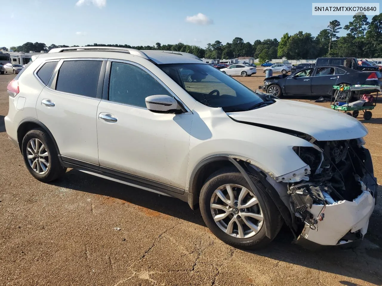 2019 Nissan Rogue S VIN: 5N1AT2MTXKC706840 Lot: 60233344