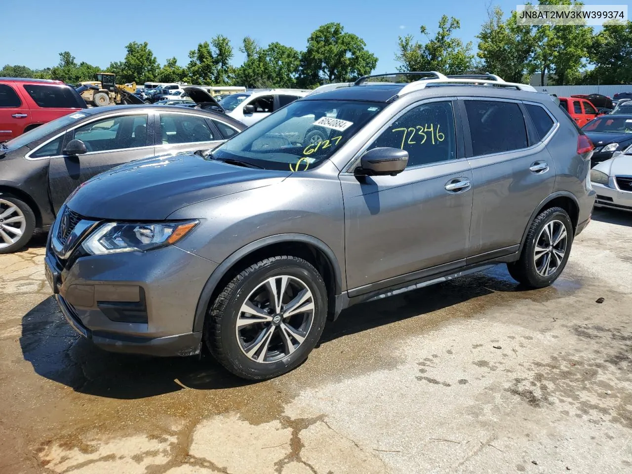 2019 Nissan Rogue S VIN: JN8AT2MV3KW399374 Lot: 60540884