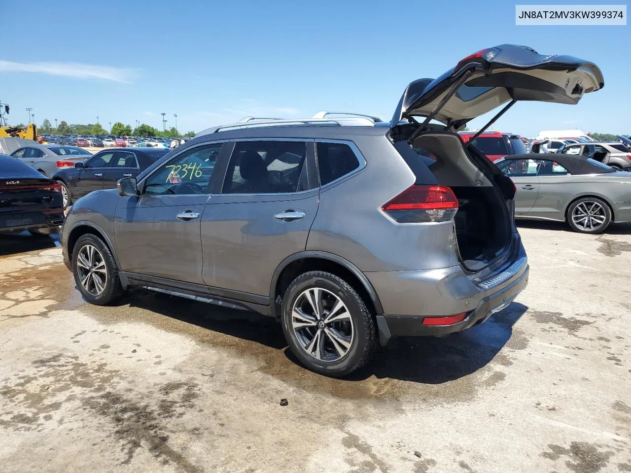 2019 Nissan Rogue S VIN: JN8AT2MV3KW399374 Lot: 60540884