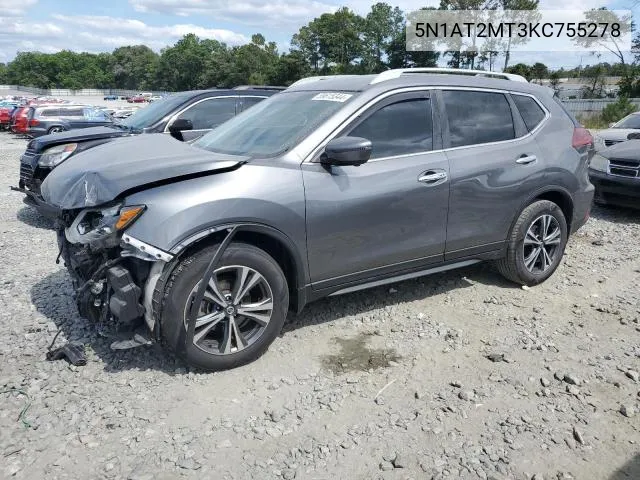 2019 Nissan Rogue S VIN: 5N1AT2MT3KC755278 Lot: 60902434