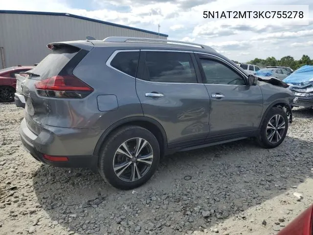 2019 Nissan Rogue S VIN: 5N1AT2MT3KC755278 Lot: 60902434