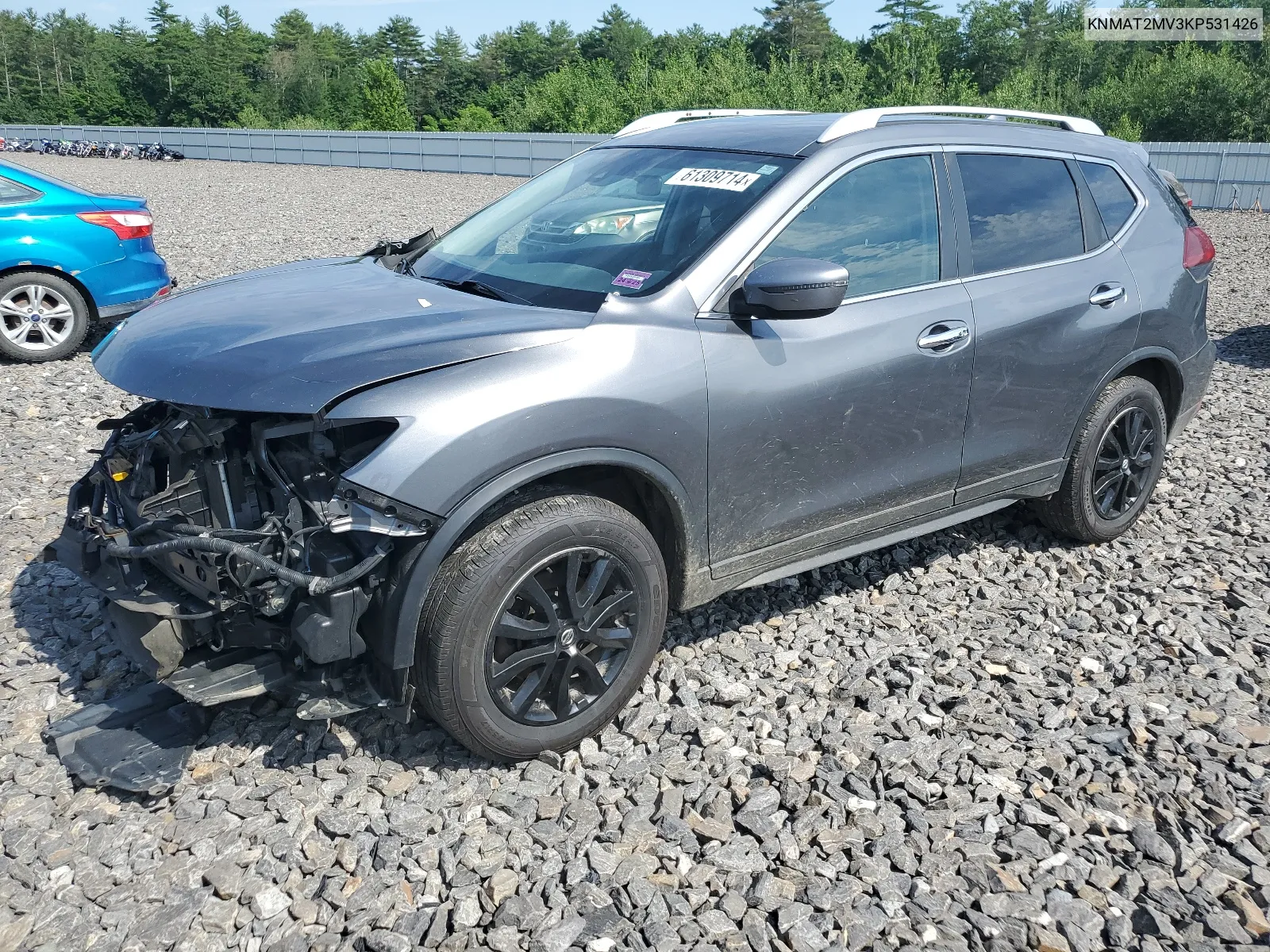 2019 Nissan Rogue S VIN: KNMAT2MV3KP531426 Lot: 61309714