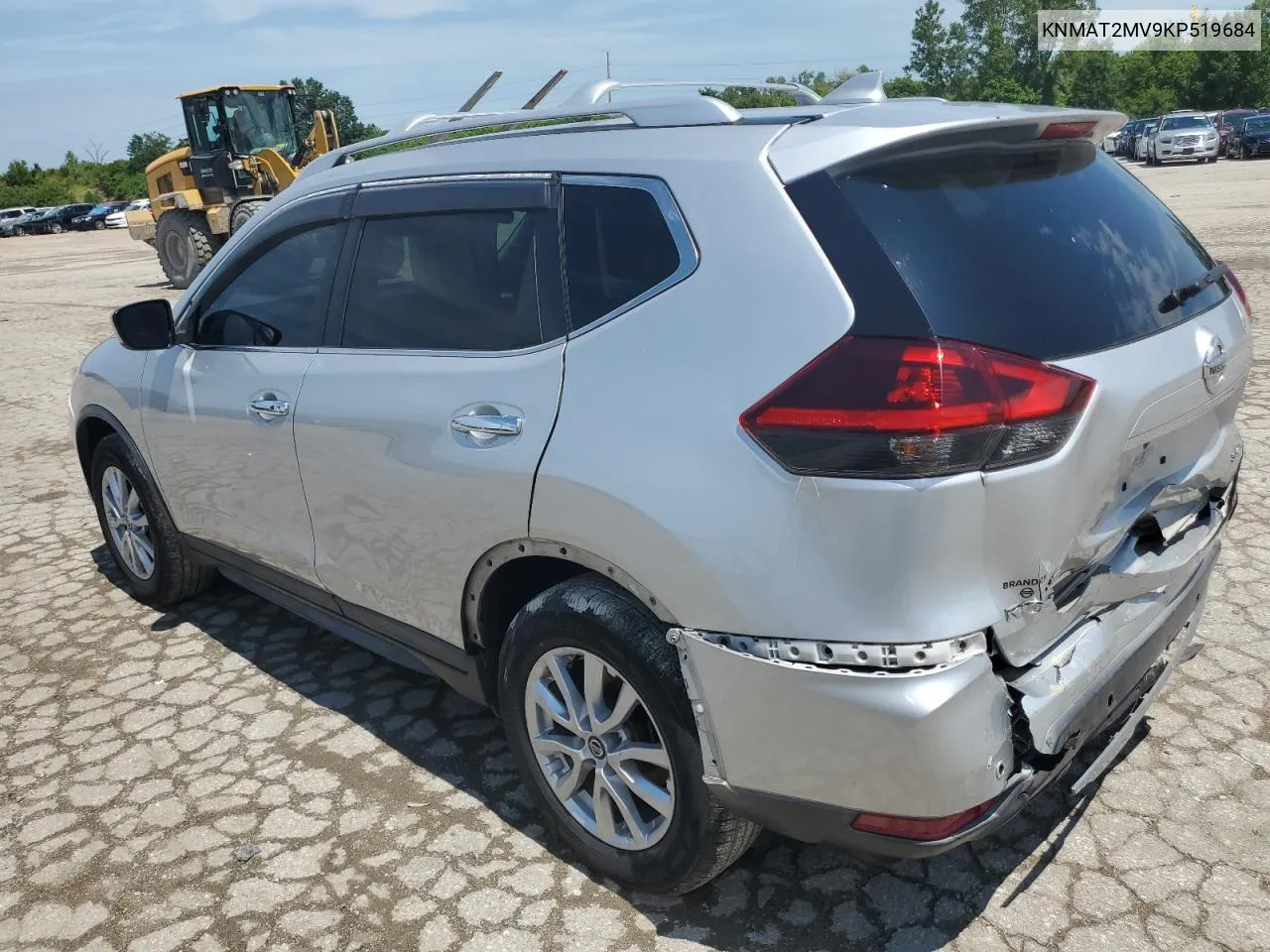 2019 Nissan Rogue S VIN: KNMAT2MV9KP519684 Lot: 61337384