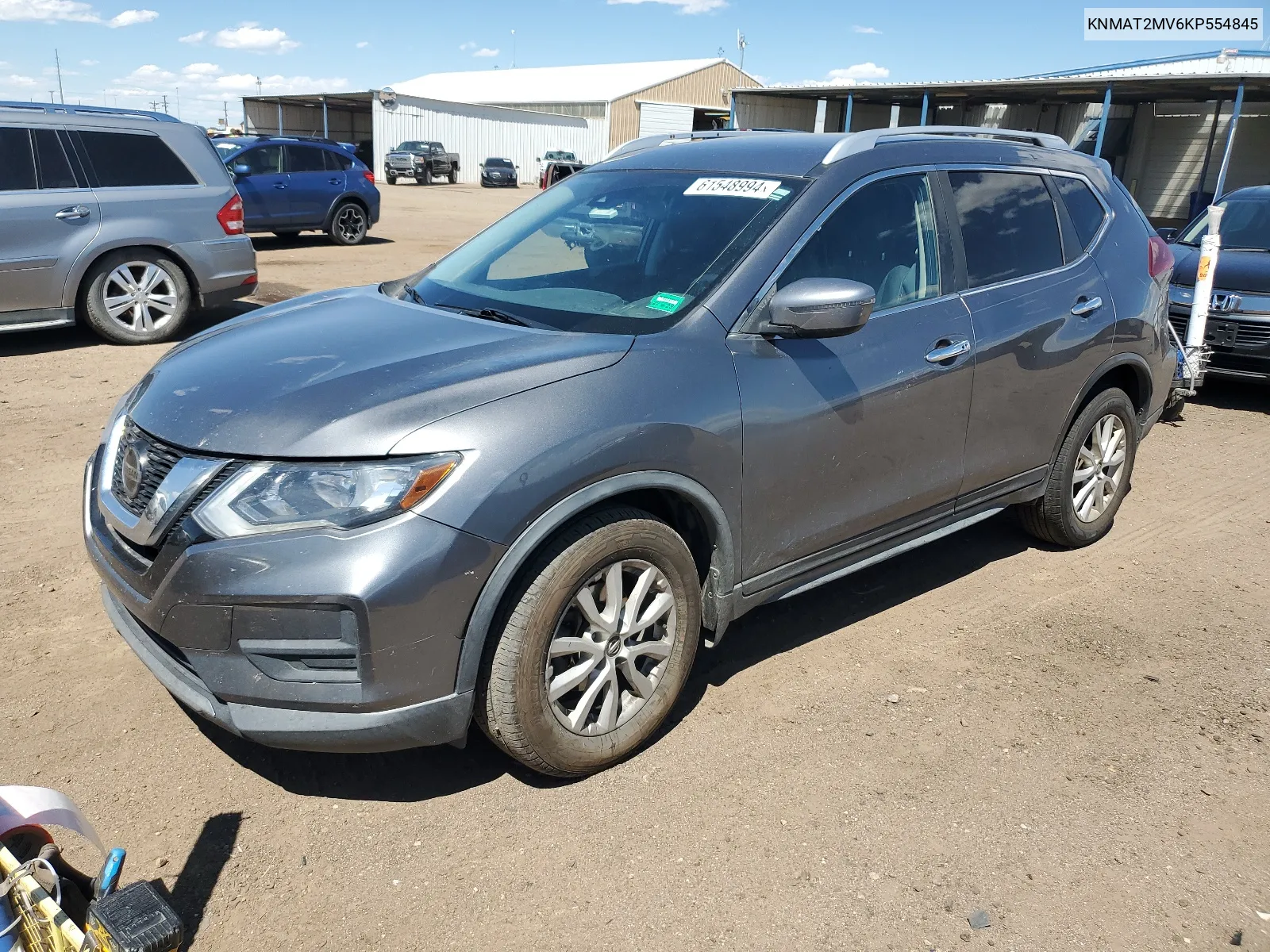 2019 Nissan Rogue S VIN: KNMAT2MV6KP554845 Lot: 61548994