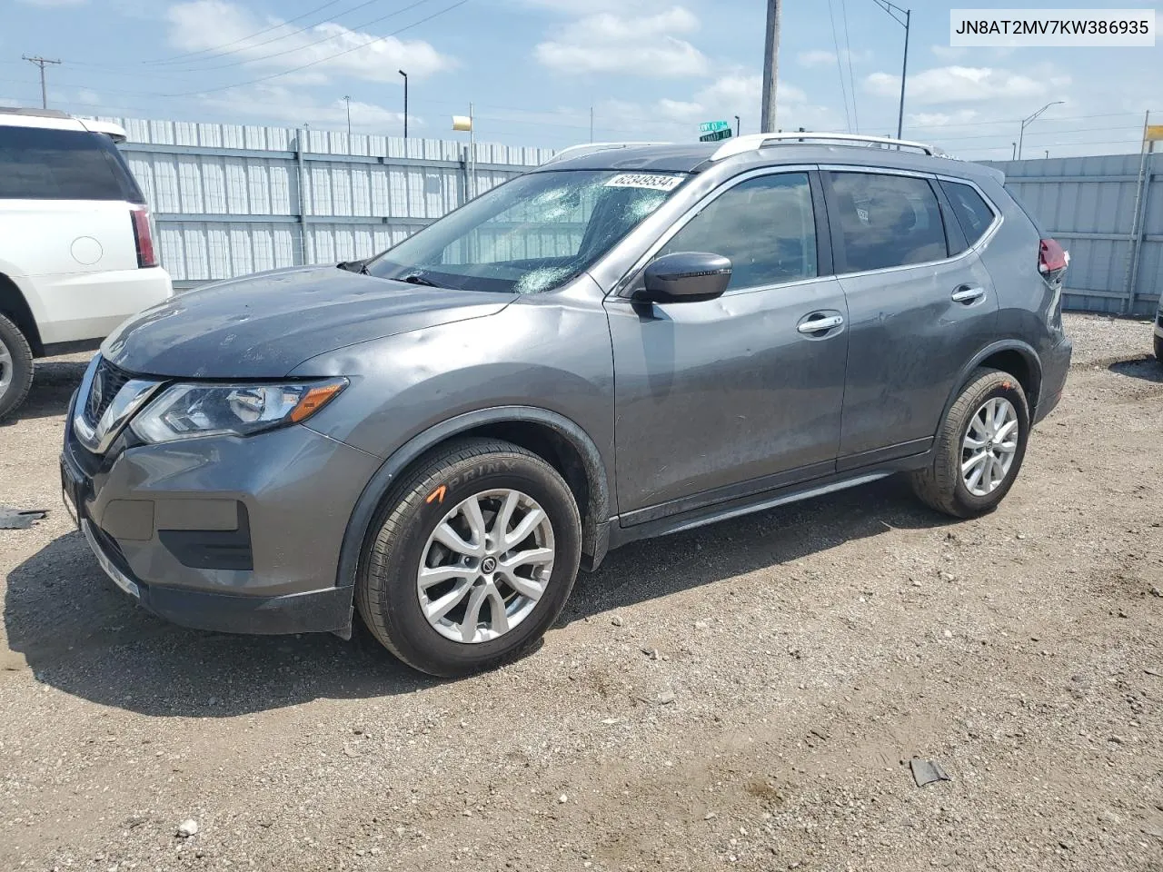 2019 Nissan Rogue S VIN: JN8AT2MV7KW386935 Lot: 62349534