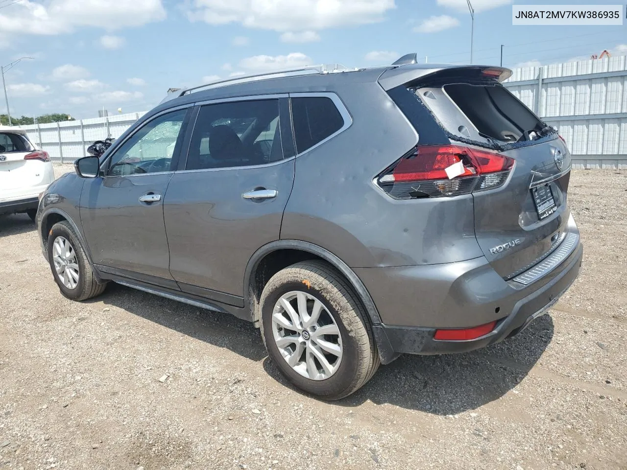 2019 Nissan Rogue S VIN: JN8AT2MV7KW386935 Lot: 62349534