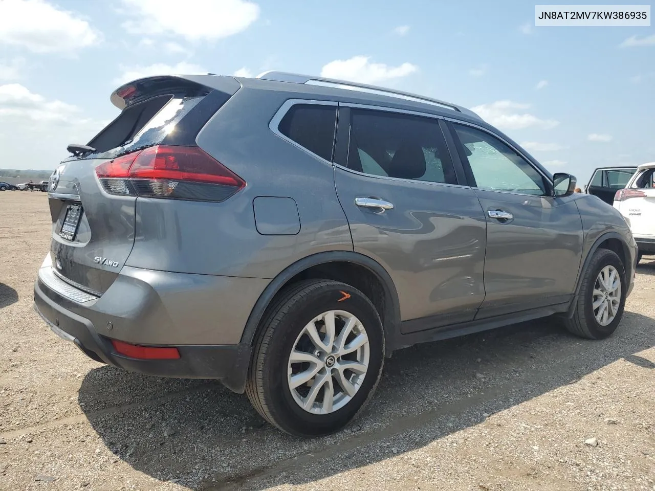 2019 Nissan Rogue S VIN: JN8AT2MV7KW386935 Lot: 62349534