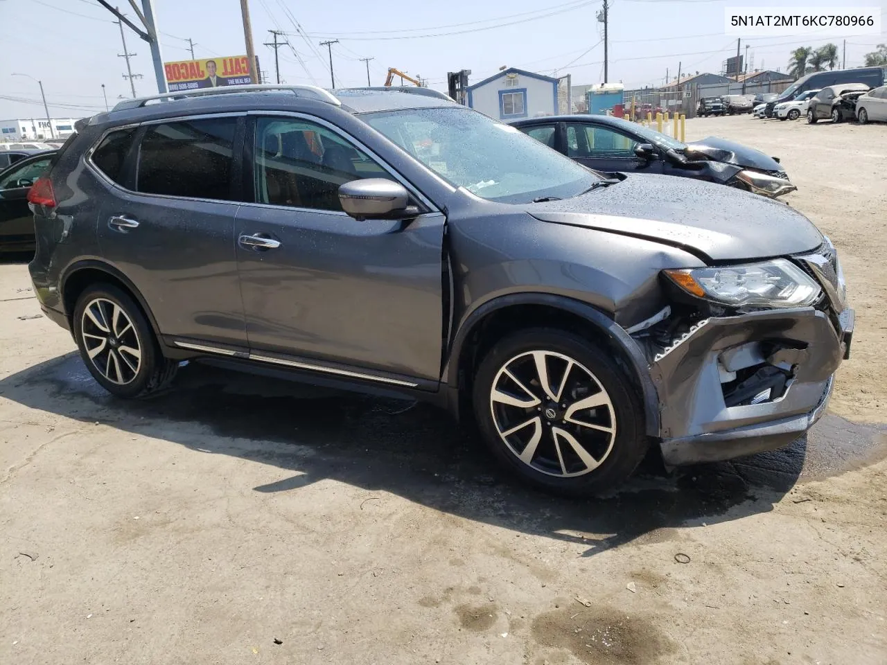 2019 Nissan Rogue S VIN: 5N1AT2MT6KC780966 Lot: 62538594