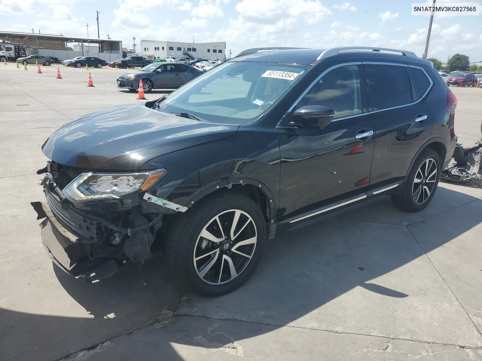 2019 Nissan Rogue S VIN: 5N1AT2MV3KC827565 Lot: 65113354