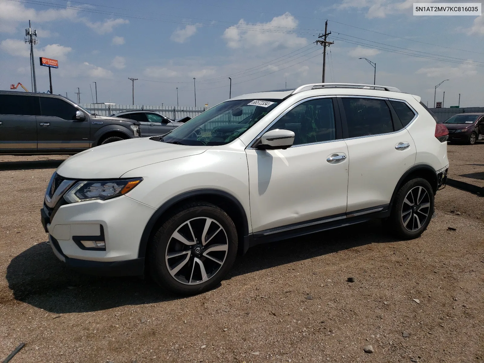 2019 Nissan Rogue S VIN: 5N1AT2MV7KC816035 Lot: 66572334