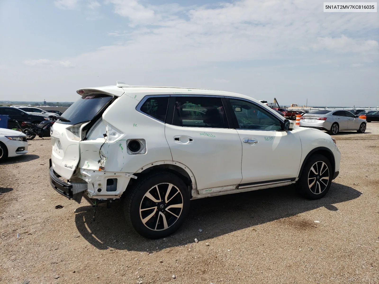 2019 Nissan Rogue S VIN: 5N1AT2MV7KC816035 Lot: 66572334